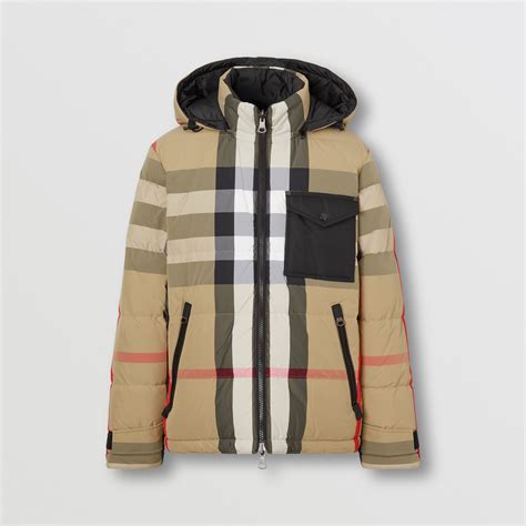 burberry men's reversible jacket|reversible check nylon puffer jacket.